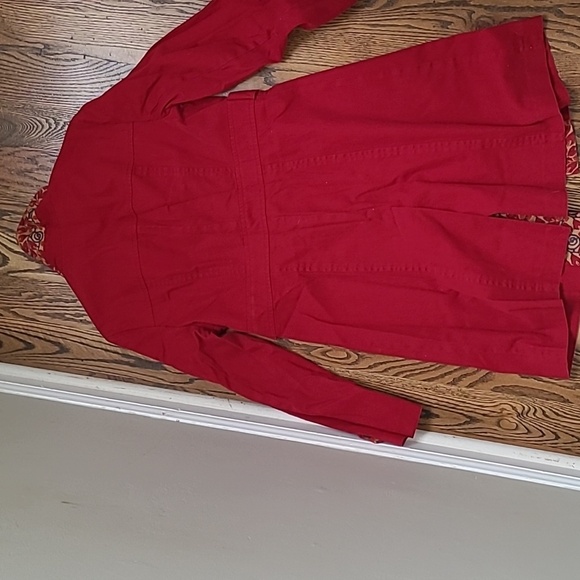 Bandolino Corduroy Trench Coat with Button Accents Size M - Picture 7 of 7